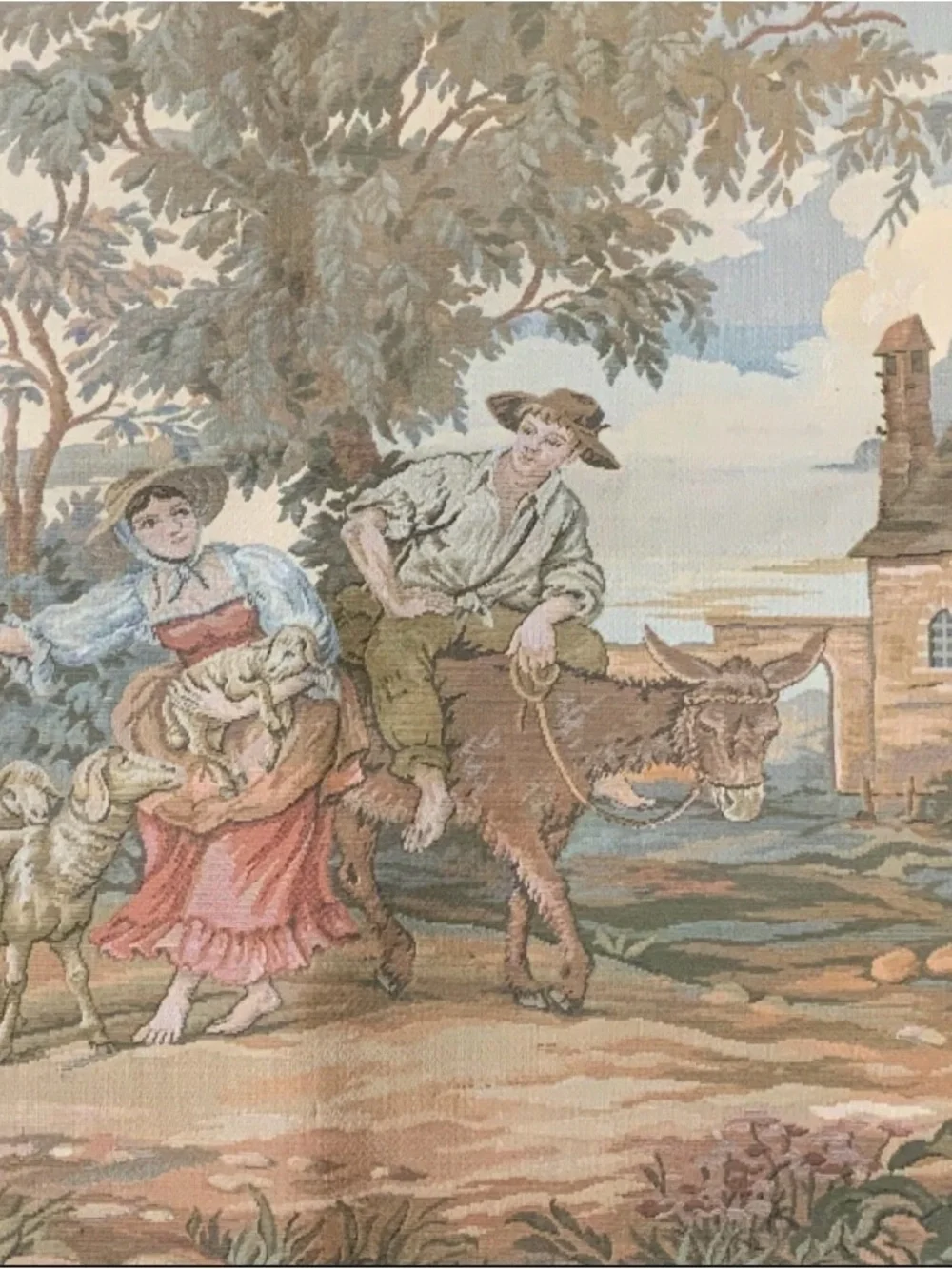 Vintage French Style Pastoral Wall Tapestry